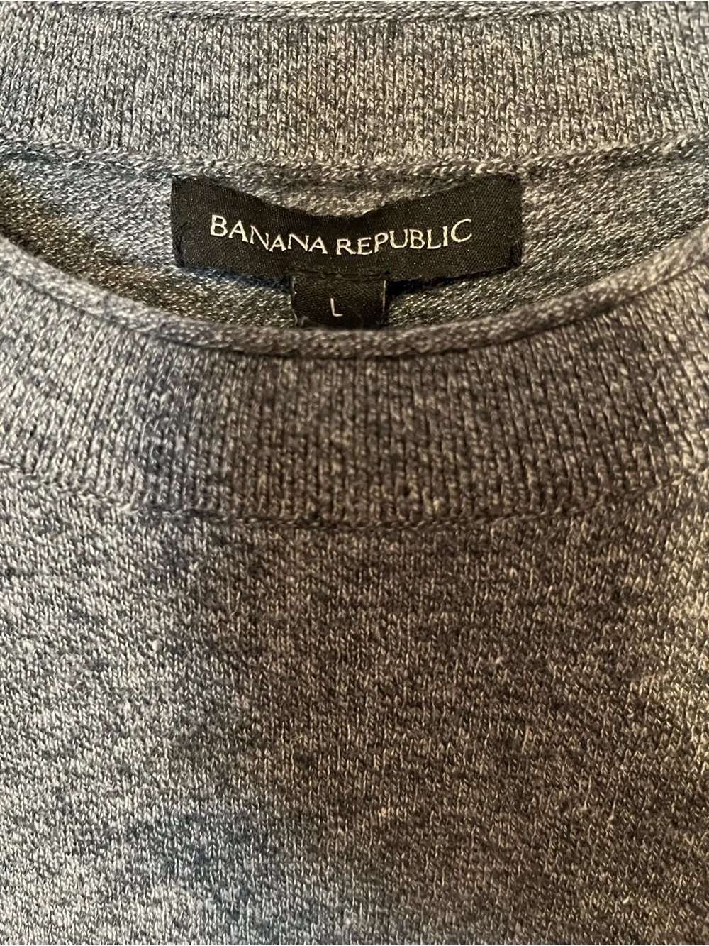 Banana Republic Men's Gray Heather Crewneck Sweater
